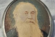 Victorian Sterling Siver Pastel Pendant (Johannes Brahms)