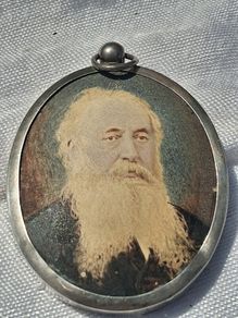 Victorian Sterling Siver Pastel Pendant (Johannes Brahms)
