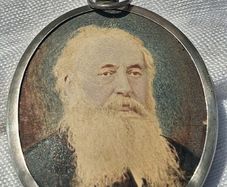 Victorian Sterling Siver Pastel Pendant (Johannes Brahms)