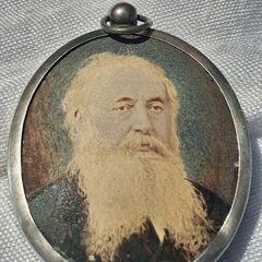 Victorian Sterling Siver Pastel Pendant (Johannes Brahms)