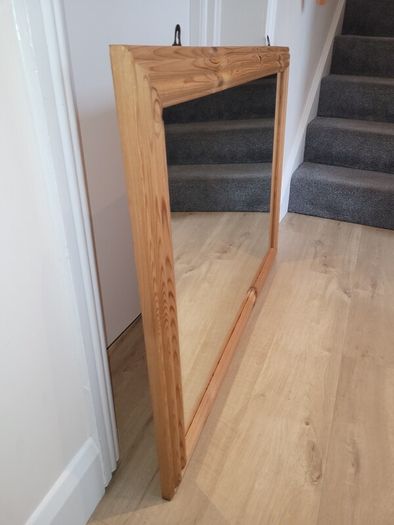 Large Solid Pine Wooden-framed Wall Mirror