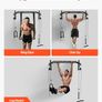 Pull Up Bar, Multi-Grip Wall Mounted Pull Ups, 50 in Width Multifunctional Chin Up Training Station, Heavy Duty Steel Upper Body Workout Bars with LAT Pulldown Attachments, 440 lbs, for Home Gym Image 5