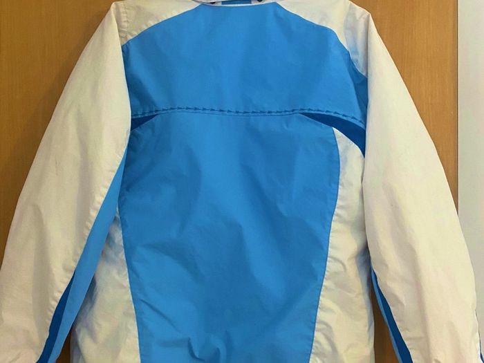 Columbia Womens Jacket M Blue White 2 In 1 Interchange Removable Hood