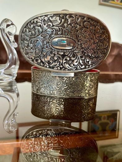 VGC Silver Plated Jewellery Box Mid 20th Century