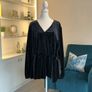 Brand-New Ladies Black & Gold Long Sleeved peplum Faux Wrap Top from Marks & Spencer Image 7