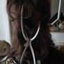 Real hair wig and stand Image 2