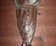 Sowerby Art Deco Flint Pressed Glass Vase .