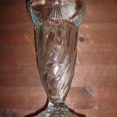Sowerby Art Deco Flint Pressed Glass Vase .