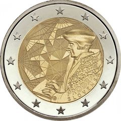 Slovakia 2 Euro Commemorative Coin 2022 - Erasmus. Uncirculated.