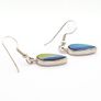 925 Sterling Silver & Dichroic Glass Earrings Image 6