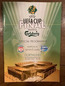2001 Uefa Cup Final Official Programme  Liverpool Fc V Deportivo Alaves