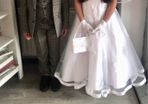 Stunning twin communion outfits