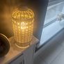 Cream lantern cage lamp with beads Image 4