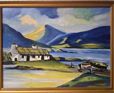Beautiful vintage Irish landscape oil painting