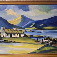 Beautiful vintage Irish landscape oil painting