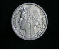 Post World War 2 French aluminium coins (listed)