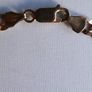Vintage 9Ct Solid Gold 375 Flat Curb Link Chain. Bracelet 4,46g - L 7,2" Image 2