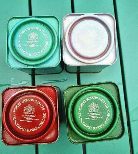 Vintage tea caddies (4) Jacksons of Picadilly