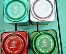 Vintage tea caddies (4) Jacksons of Picadilly