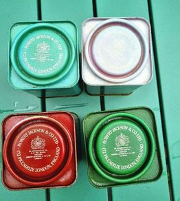 Vintage tea caddies (4) Jacksons of Picadilly