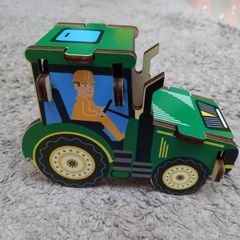 wooden tractor puzzle