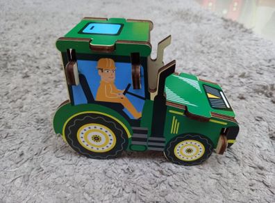 wooden tractor puzzle