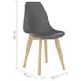 5 Piece Dining Set Grey Image 10