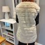 Beige Faux fur gilet size S/M Image 3