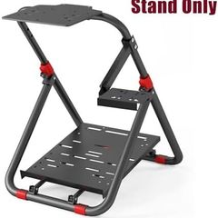 Foldable Steering Wheel Stand for Logitech, PS5, PS4, Xbox & PC G29/G920/G923/G PRO/RS50 fit, MOZA R3/R5 & select Thrustmaster, 30-sec folding, adjustable height & wheel angle, steel frame