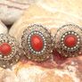 Antique 18 ct Gold Coral and Pearl Ring and Earrings Image 2