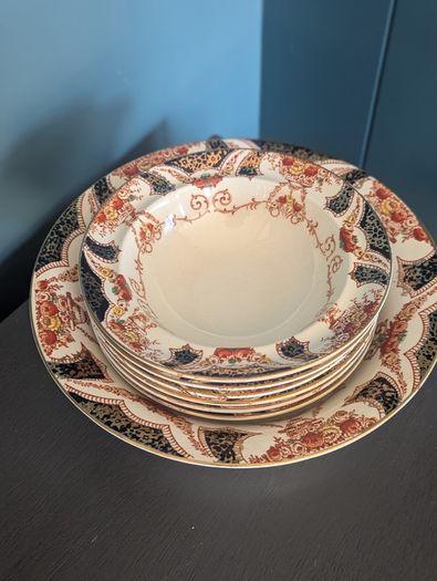 Myott & Son The Regal 7 Piece English China Dessert Set - Beautiful Christmas gift