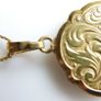 Edwardian Revival Gold Plated Engraved Fern Locket, Andreas Daub Image 10