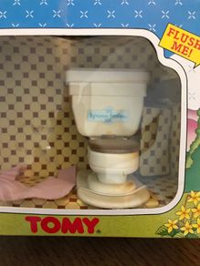 Vintage Sylvanian 1980s Flushing Toilet
