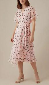 New Without Tags Karen Millen Royal Ascot Polka Dot Midi Dress RRP 270
