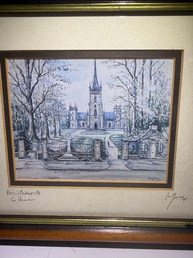 Pair of R.W. Young signed prints - Hillsborough & Muckish