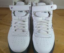 Fila F-13 Men's High Top Sneakers White Navy Red UK 8 Retro 1VF059LX-150