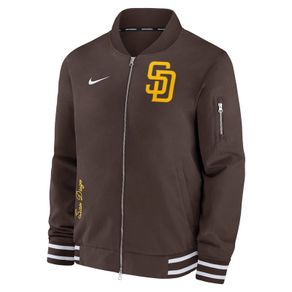 Men's San Diego Padres Nike Brown Bomber Jacket