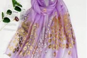 Lovely Scarves with Golden Print - great accesory / shoulder cover