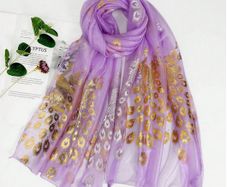 Lovely Scarves with Golden Print - great accesory / shoulder cover