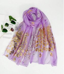 Lovely Scarves with Golden Print - great accesory / shoulder cover