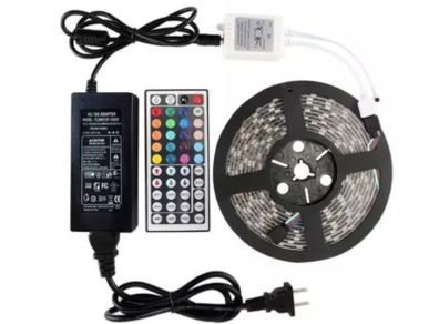 300 LEDs SMD 5050 Multiple colours strip light set with UK power plug