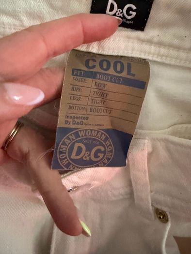 D&G Dolce & Gabbana white jeans