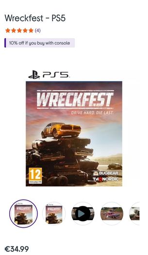 Wreckfest PS5 game