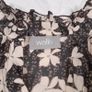 Wallis Black Cream Sheer Chiffon Floral Pintuck Pleat Blouse Top 12UK/40EU Image 3