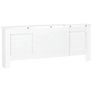 MDF Extendable Radiator Cover Cabinet - Shelving for Home Office, Slatted Design, White, Dimensions 139-208.5L x 20.5W x 82.5H cm Image 2