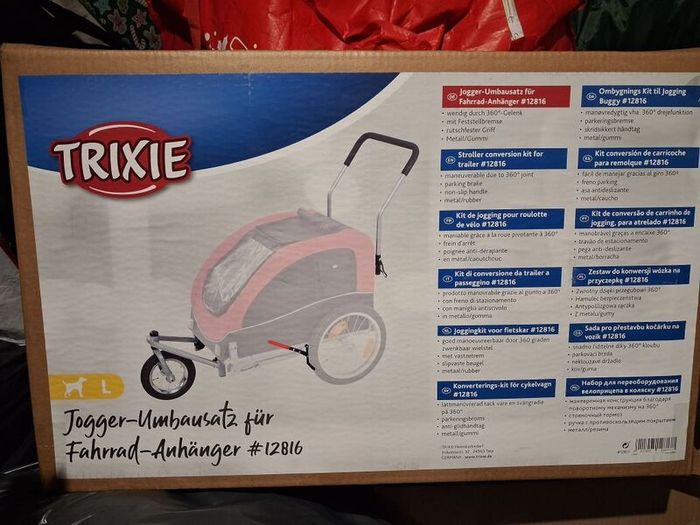 Trixie bicycle trailer for large dog and buggy conversion