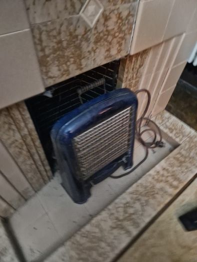 1920s/30s Vintage MAGNET 1930s Art Deco cobalt blue enamel electric fire