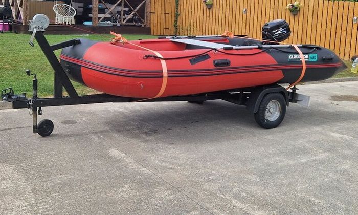 Boat, engine and trailer