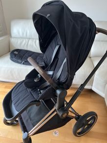 Cybex Priam platinum pushchair with footmuffin