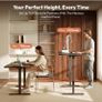 Electric Standing Desk 110 x 54 One Piece Height Adjustable Desk With Memory Smart Panel Sit Stand Table With Hooks for Home Office, Dark Black Image 5